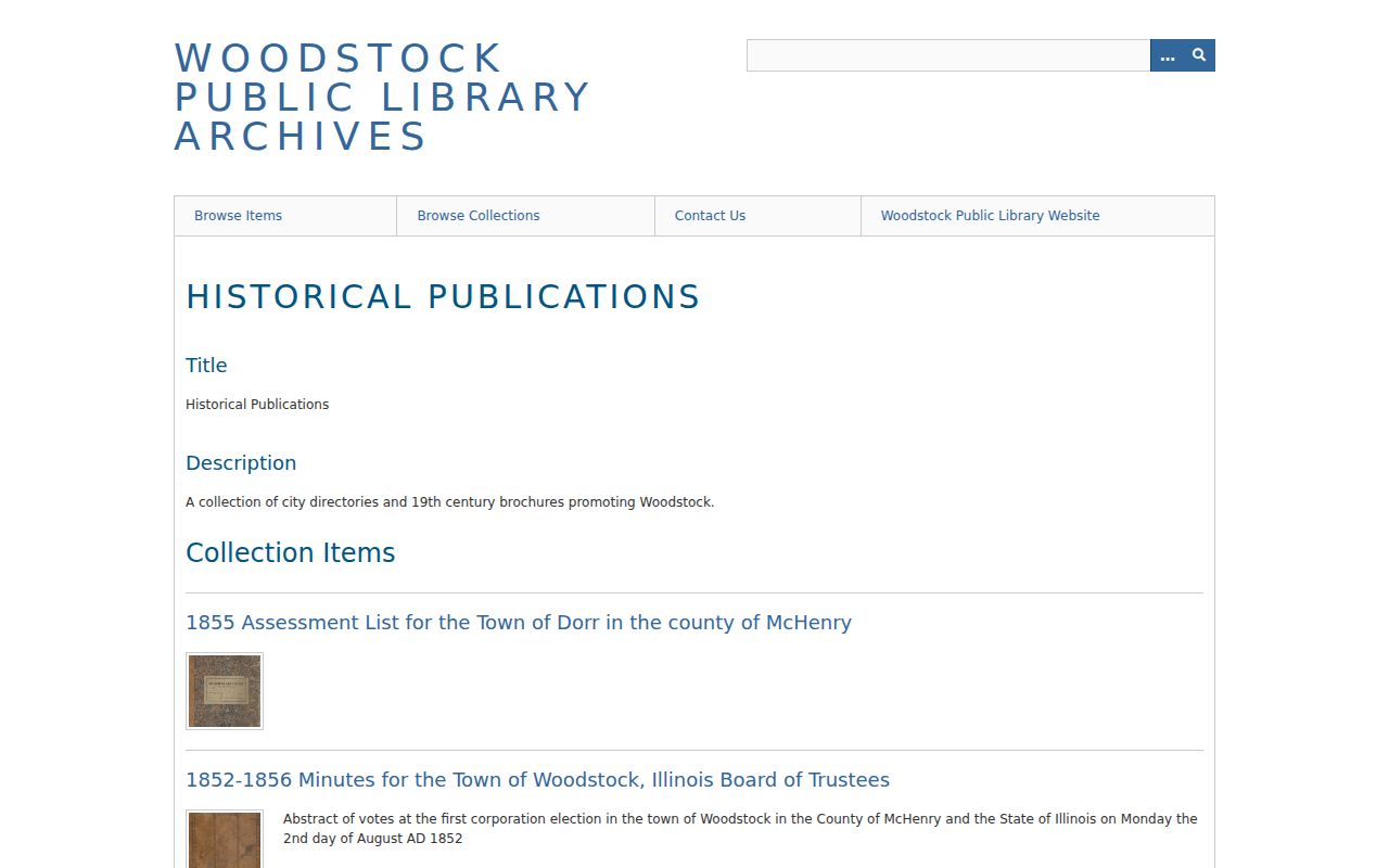 McHenry County city directory local history archive collection