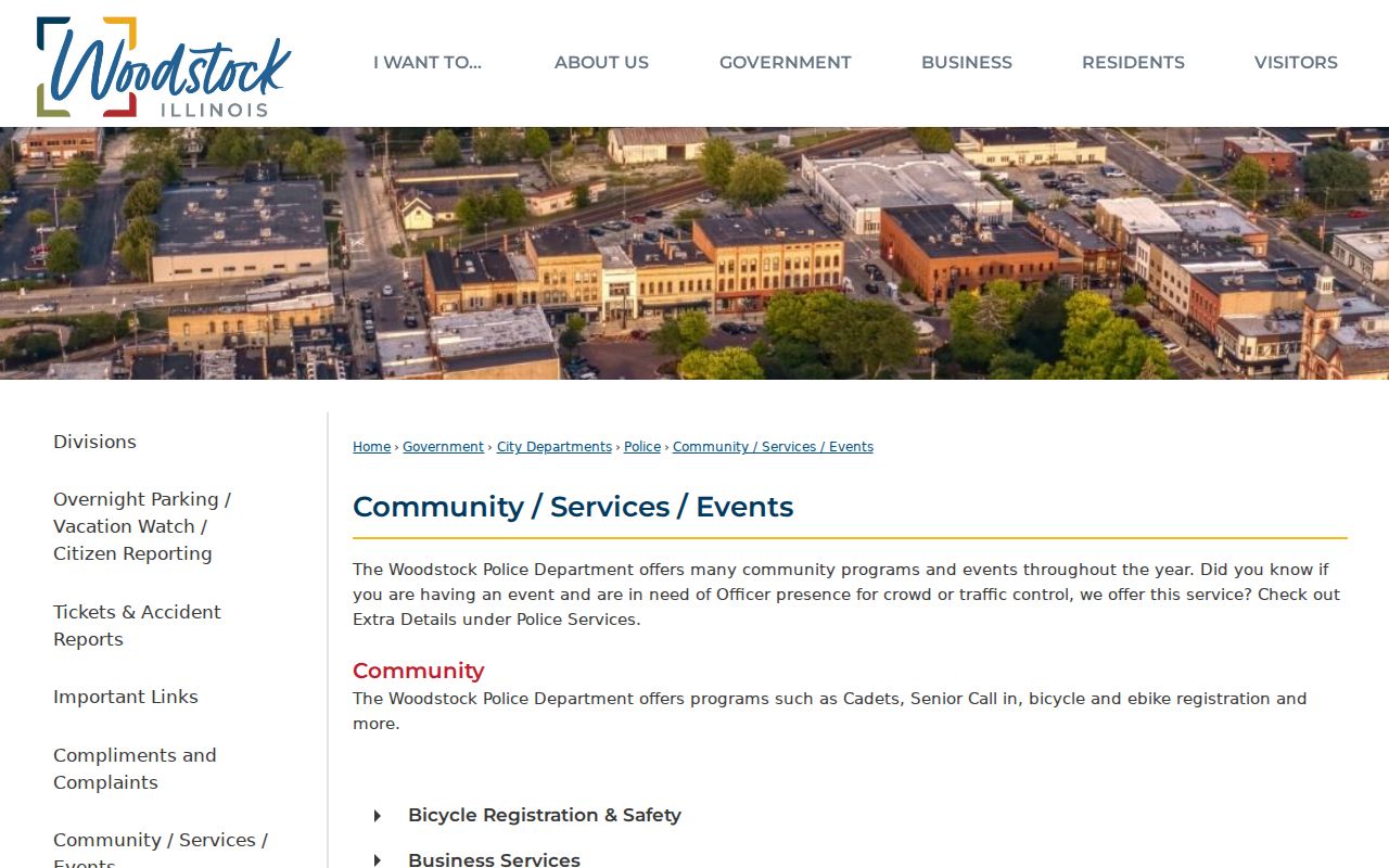 McHenry County neighbors and Woodstock community services events